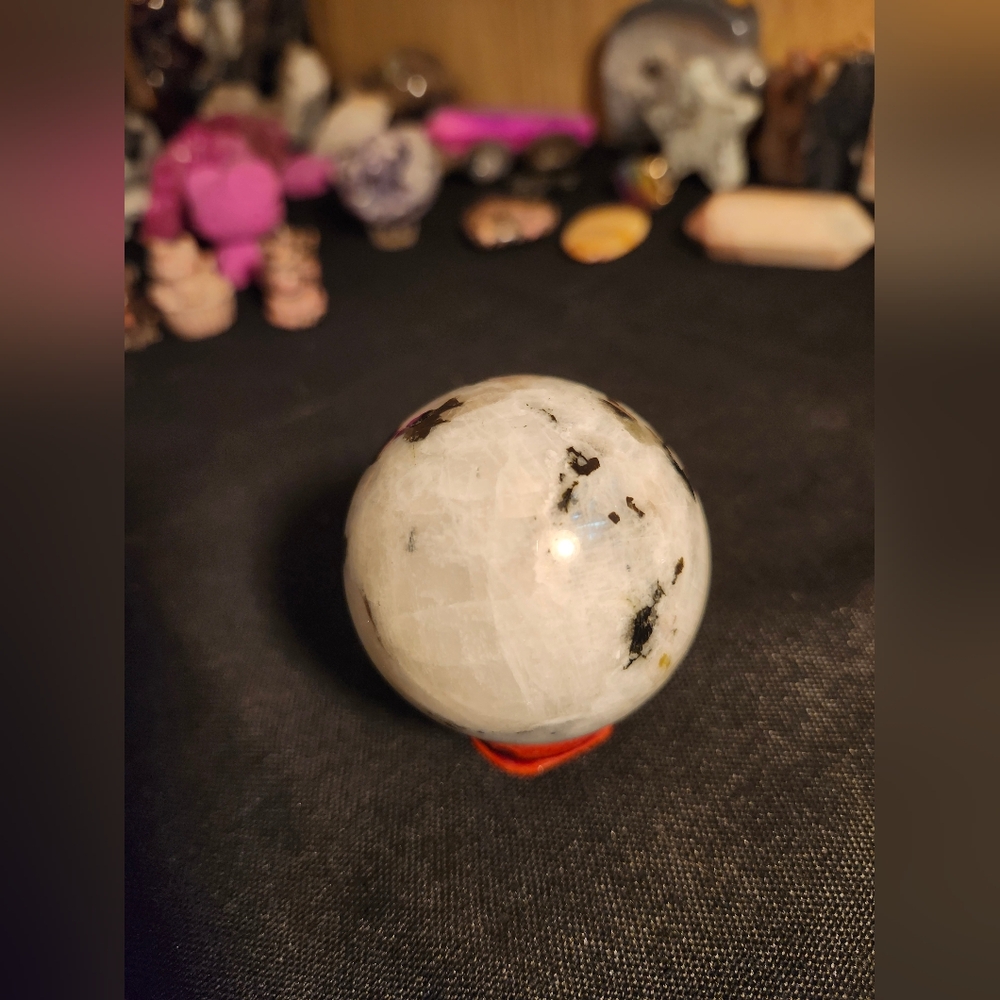 Elegant Rainbow Moonstone Sphere W/ FLASH!!